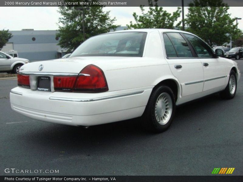 Vibrant White / Medium Parchment 2000 Mercury Grand Marquis LS