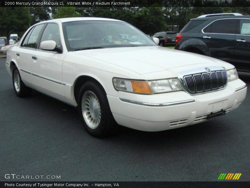 Vibrant White / Medium Parchment 2000 Mercury Grand Marquis LS