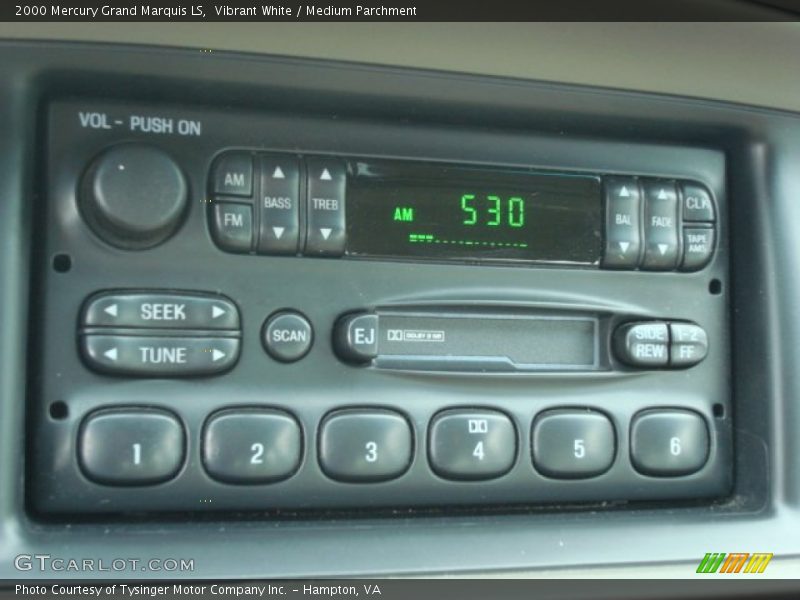 Vibrant White / Medium Parchment 2000 Mercury Grand Marquis LS