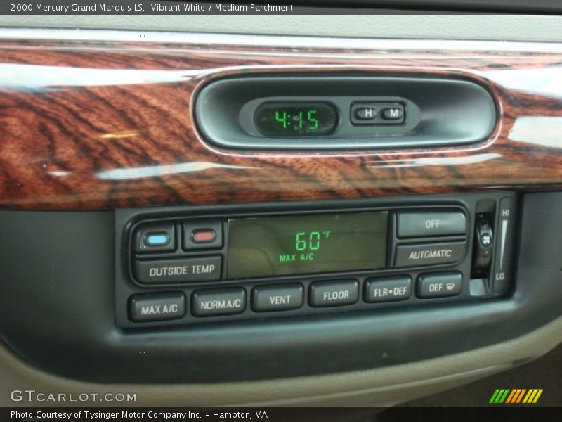 Vibrant White / Medium Parchment 2000 Mercury Grand Marquis LS