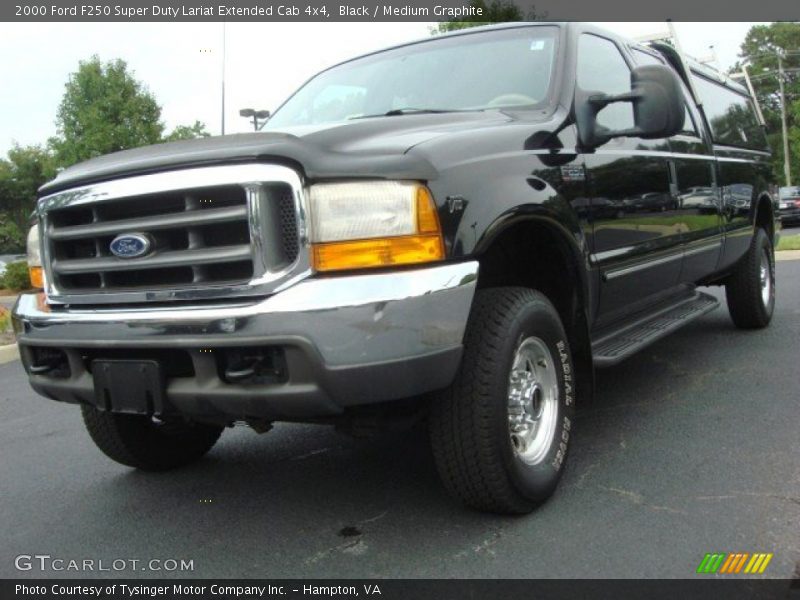 Black / Medium Graphite 2000 Ford F250 Super Duty Lariat Extended Cab 4x4