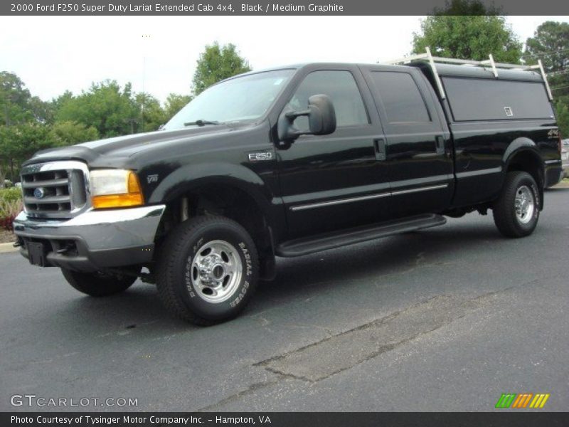 Black / Medium Graphite 2000 Ford F250 Super Duty Lariat Extended Cab 4x4