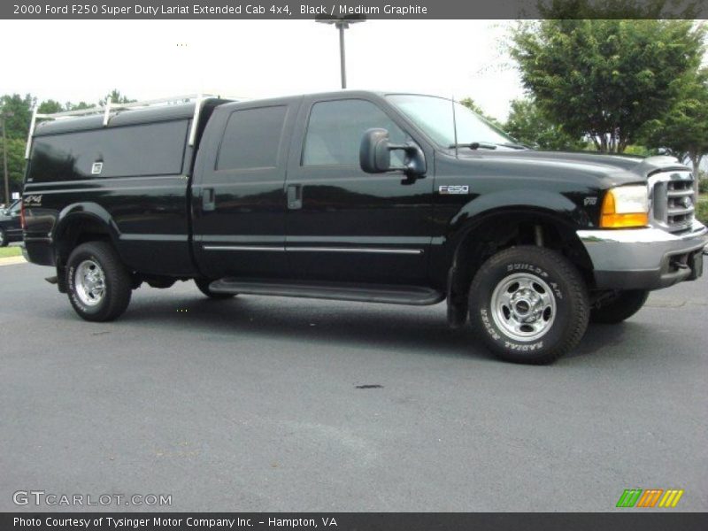 Black / Medium Graphite 2000 Ford F250 Super Duty Lariat Extended Cab 4x4