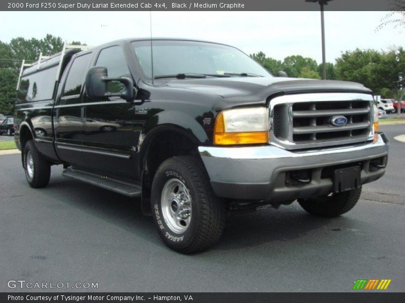 Black / Medium Graphite 2000 Ford F250 Super Duty Lariat Extended Cab 4x4