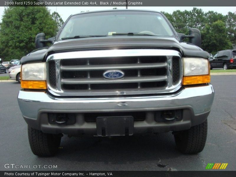 Black / Medium Graphite 2000 Ford F250 Super Duty Lariat Extended Cab 4x4