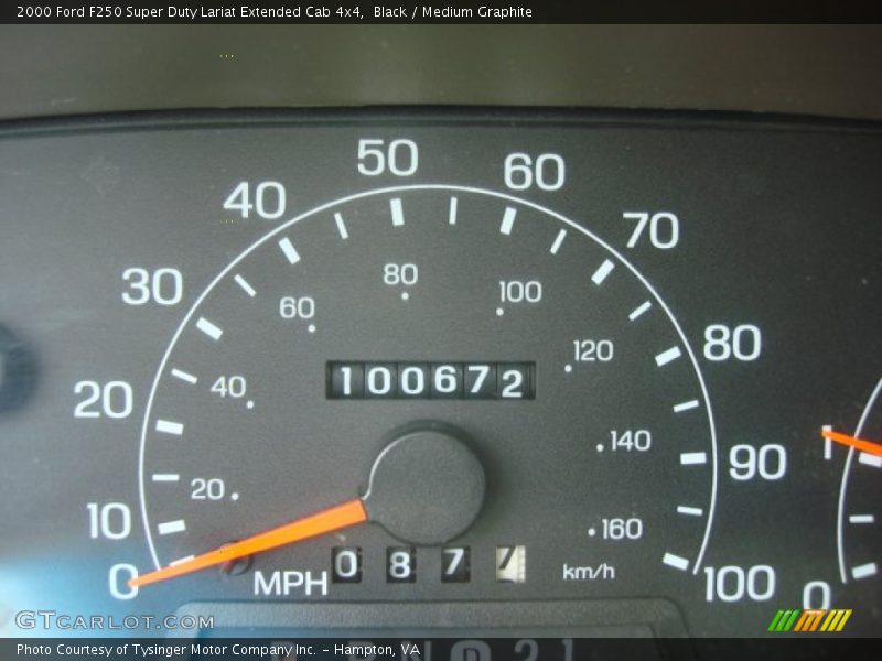 Black / Medium Graphite 2000 Ford F250 Super Duty Lariat Extended Cab 4x4