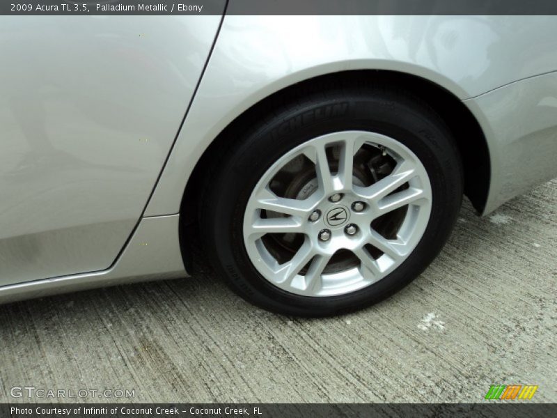 Palladium Metallic / Ebony 2009 Acura TL 3.5