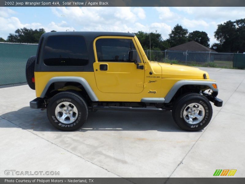 Solar Yellow / Agate Black 2002 Jeep Wrangler Sport 4x4