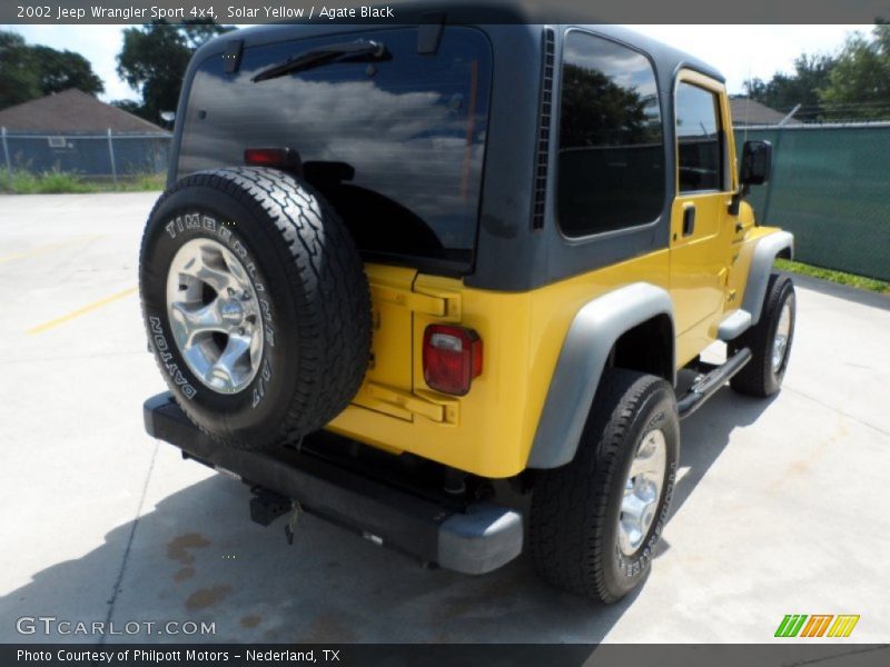 Solar Yellow / Agate Black 2002 Jeep Wrangler Sport 4x4