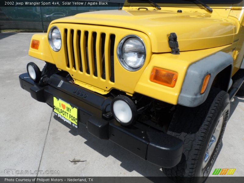 Solar Yellow / Agate Black 2002 Jeep Wrangler Sport 4x4