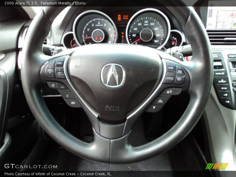 Palladium Metallic / Ebony 2009 Acura TL 3.5