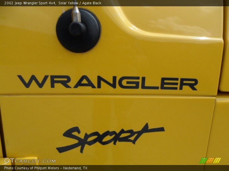 Solar Yellow / Agate Black 2002 Jeep Wrangler Sport 4x4