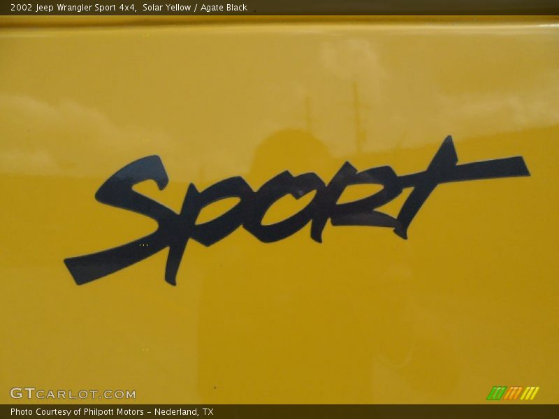 Solar Yellow / Agate Black 2002 Jeep Wrangler Sport 4x4