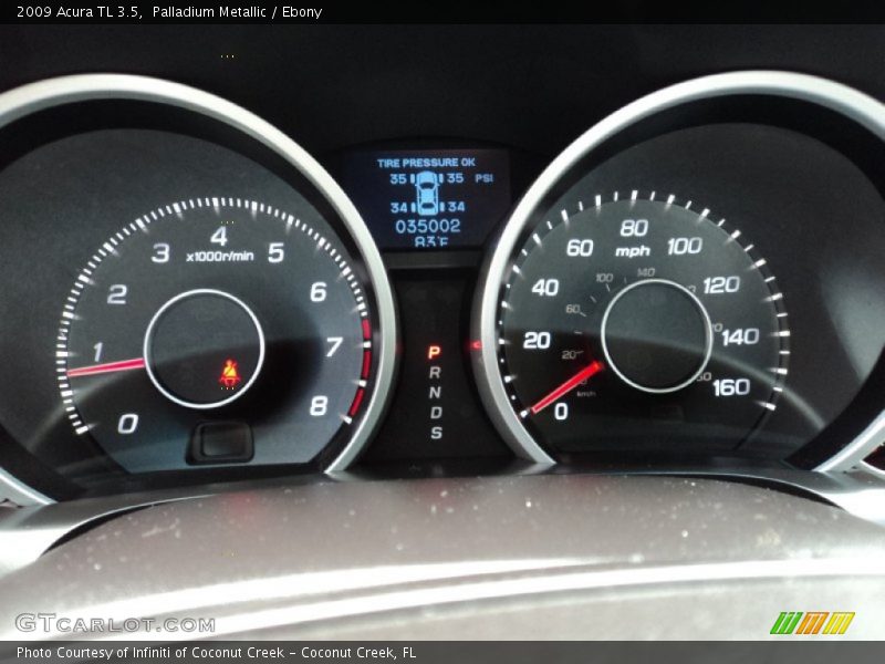 Palladium Metallic / Ebony 2009 Acura TL 3.5