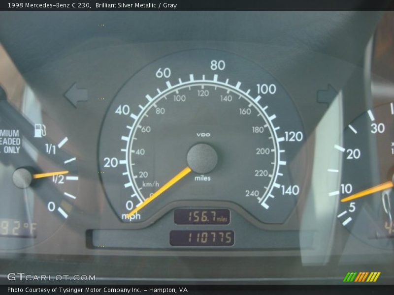 Brilliant Silver Metallic / Gray 1998 Mercedes-Benz C 230