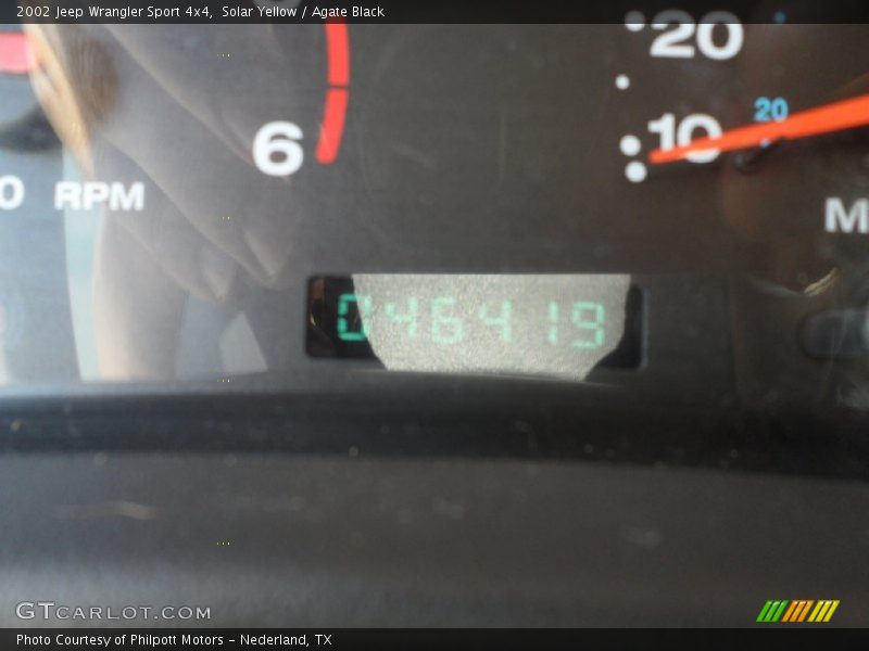 Solar Yellow / Agate Black 2002 Jeep Wrangler Sport 4x4