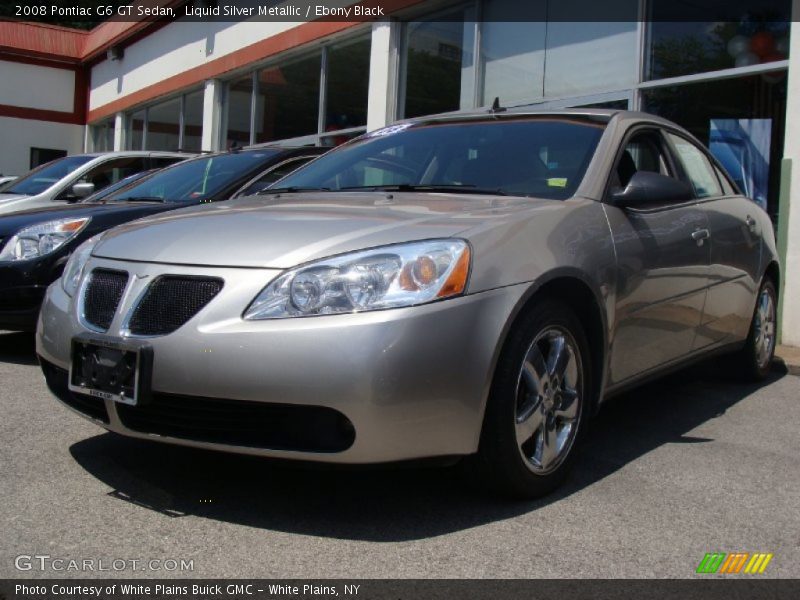 Liquid Silver Metallic / Ebony Black 2008 Pontiac G6 GT Sedan