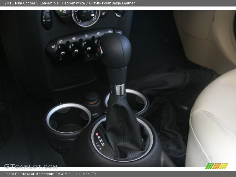 Pepper White / Gravity Polar Beige Leather 2011 Mini Cooper S Convertible