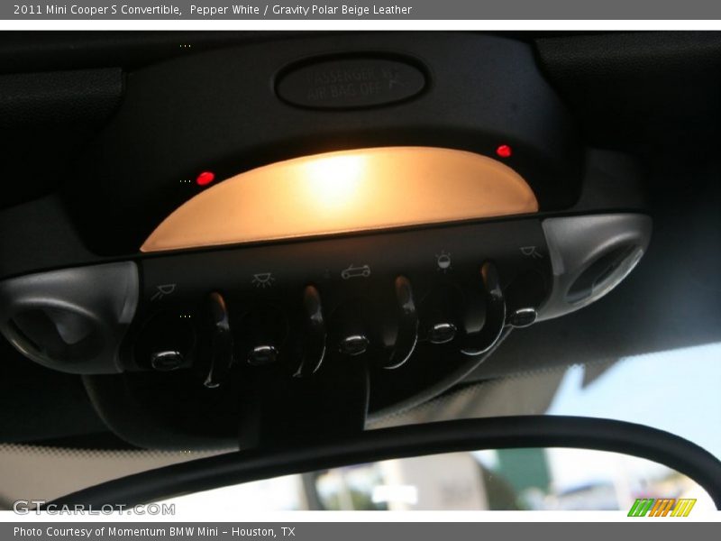Pepper White / Gravity Polar Beige Leather 2011 Mini Cooper S Convertible