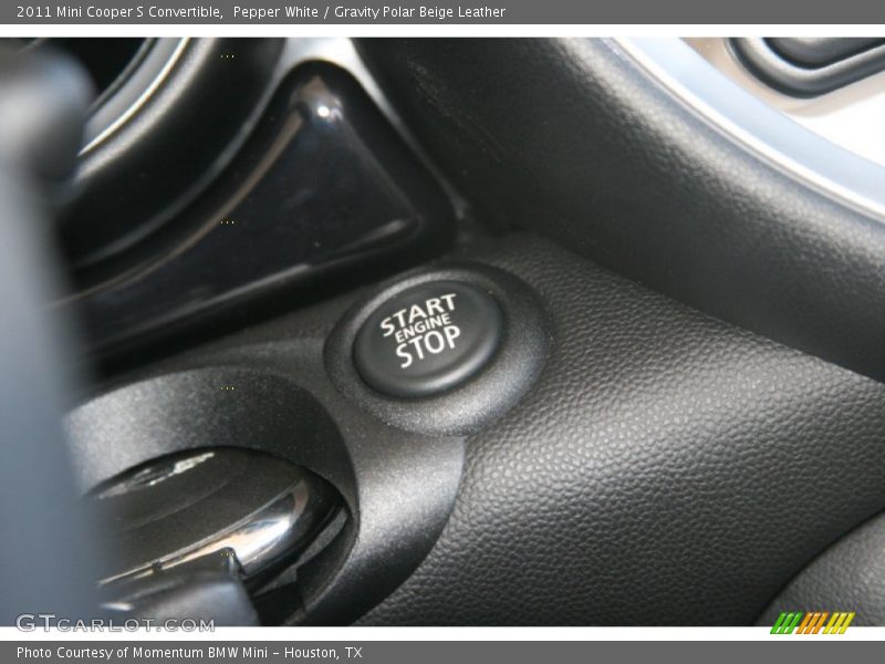 Pepper White / Gravity Polar Beige Leather 2011 Mini Cooper S Convertible