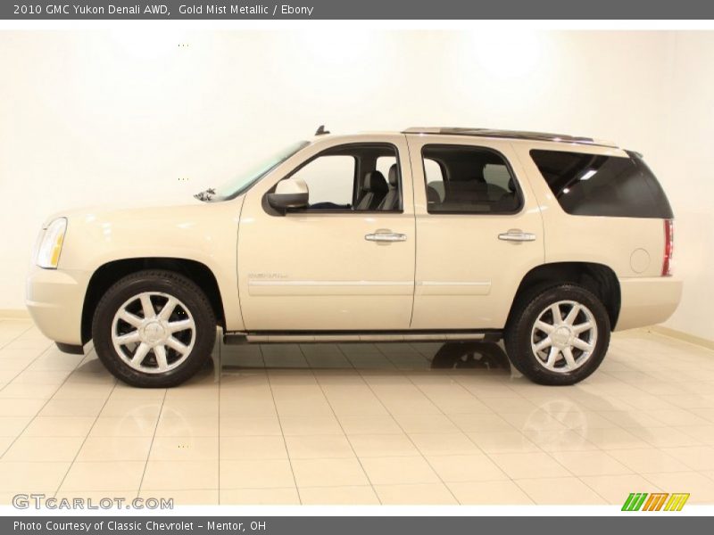 Gold Mist Metallic / Ebony 2010 GMC Yukon Denali AWD