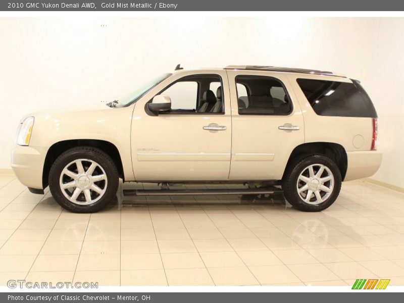 Gold Mist Metallic / Ebony 2010 GMC Yukon Denali AWD
