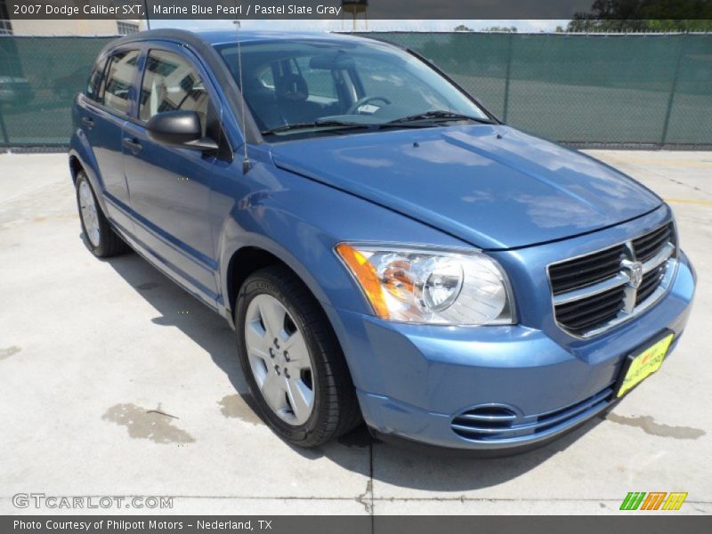 Marine Blue Pearl / Pastel Slate Gray 2007 Dodge Caliber SXT