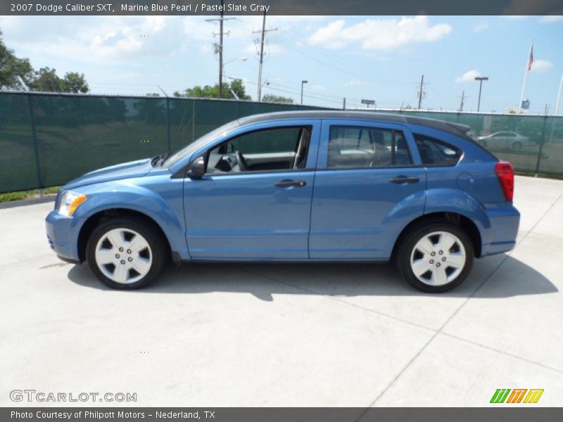 Marine Blue Pearl / Pastel Slate Gray 2007 Dodge Caliber SXT