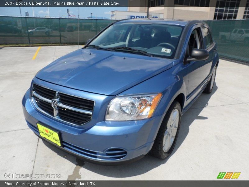 Marine Blue Pearl / Pastel Slate Gray 2007 Dodge Caliber SXT