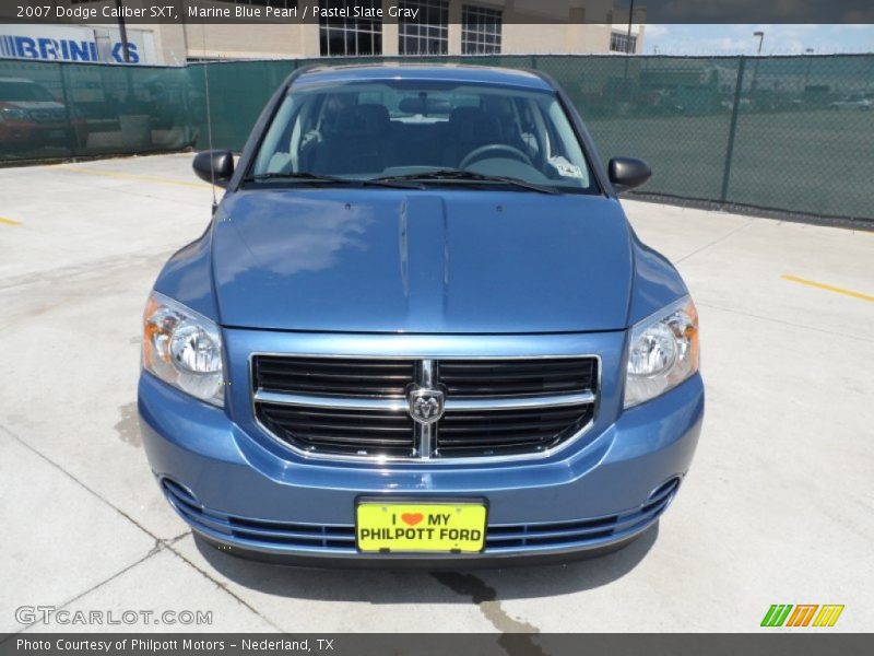 Marine Blue Pearl / Pastel Slate Gray 2007 Dodge Caliber SXT