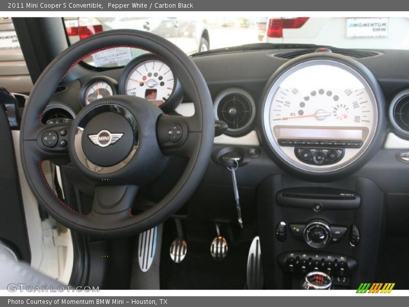 Pepper White / Carbon Black 2011 Mini Cooper S Convertible