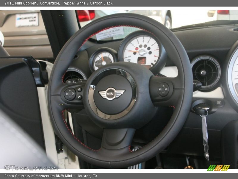 Pepper White / Carbon Black 2011 Mini Cooper S Convertible