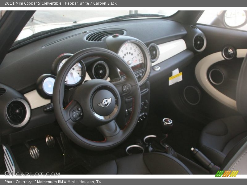 Pepper White / Carbon Black 2011 Mini Cooper S Convertible