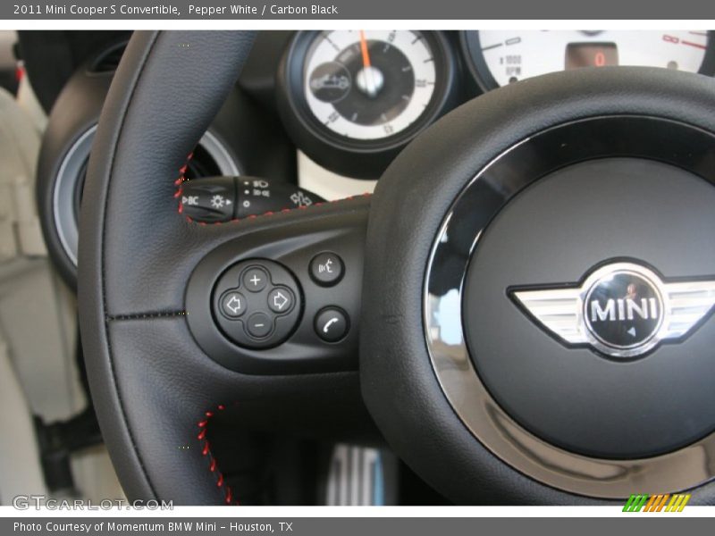 Pepper White / Carbon Black 2011 Mini Cooper S Convertible