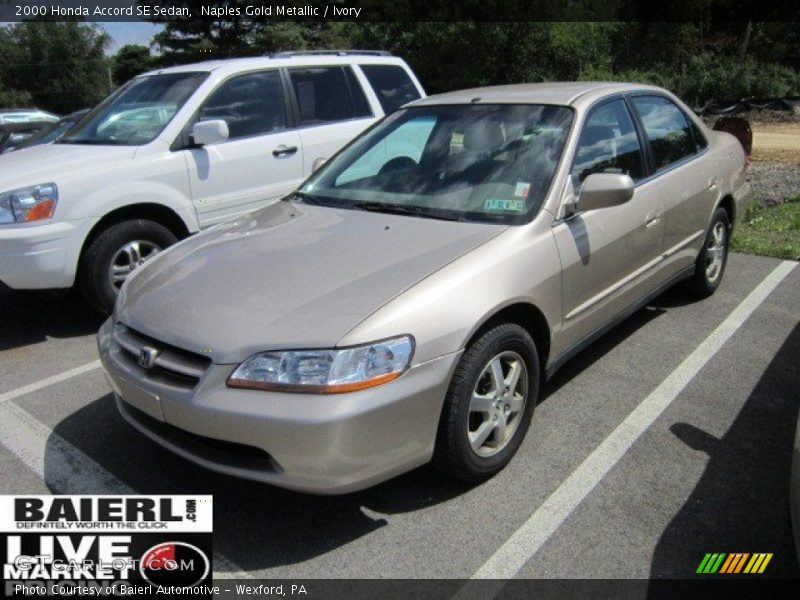 Naples Gold Metallic / Ivory 2000 Honda Accord SE Sedan