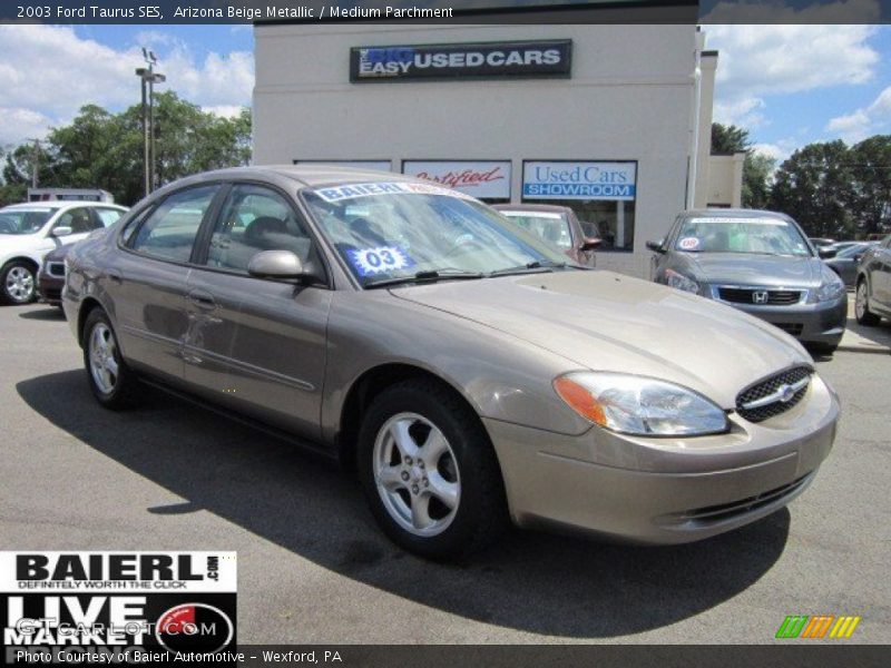 Arizona Beige Metallic / Medium Parchment 2003 Ford Taurus SES