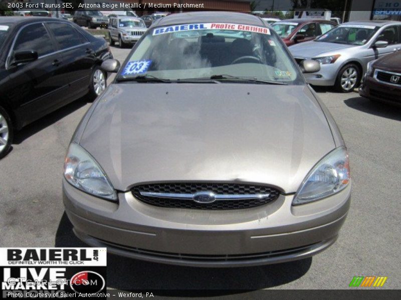 Arizona Beige Metallic / Medium Parchment 2003 Ford Taurus SES