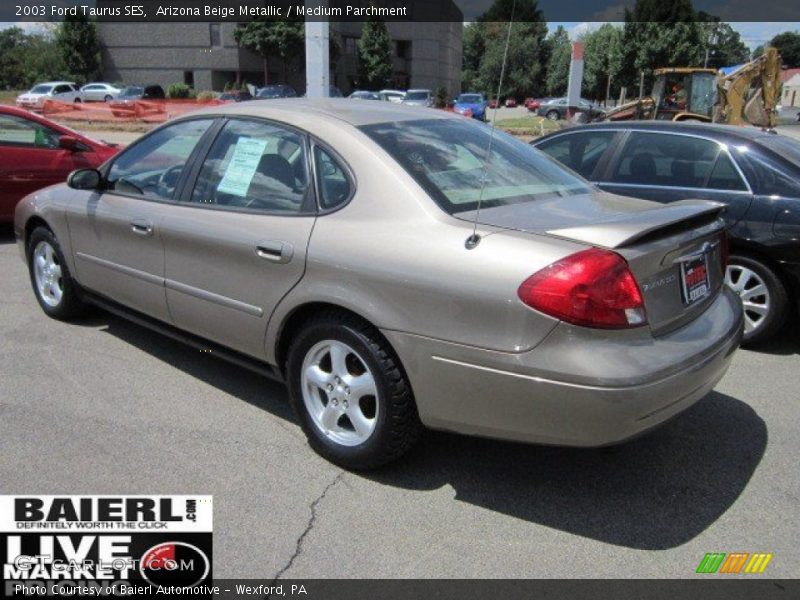 Arizona Beige Metallic / Medium Parchment 2003 Ford Taurus SES