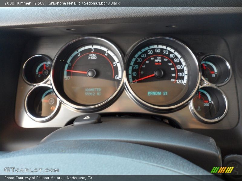Graystone Metallic / Sedona/Ebony Black 2008 Hummer H2 SUV