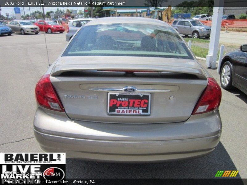 Arizona Beige Metallic / Medium Parchment 2003 Ford Taurus SES