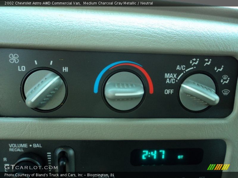 Controls of 2002 Astro AWD Commercial Van