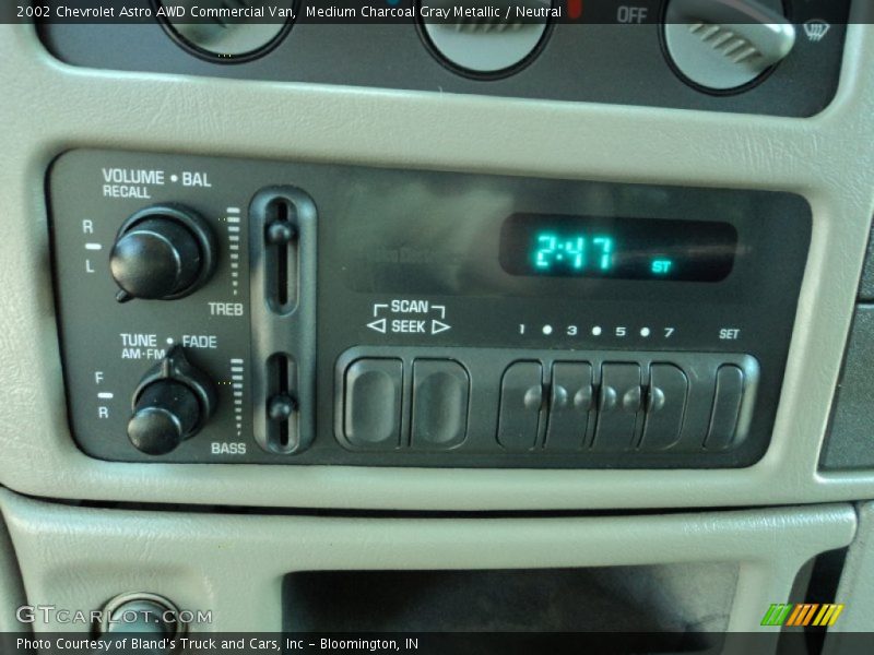 Controls of 2002 Astro AWD Commercial Van