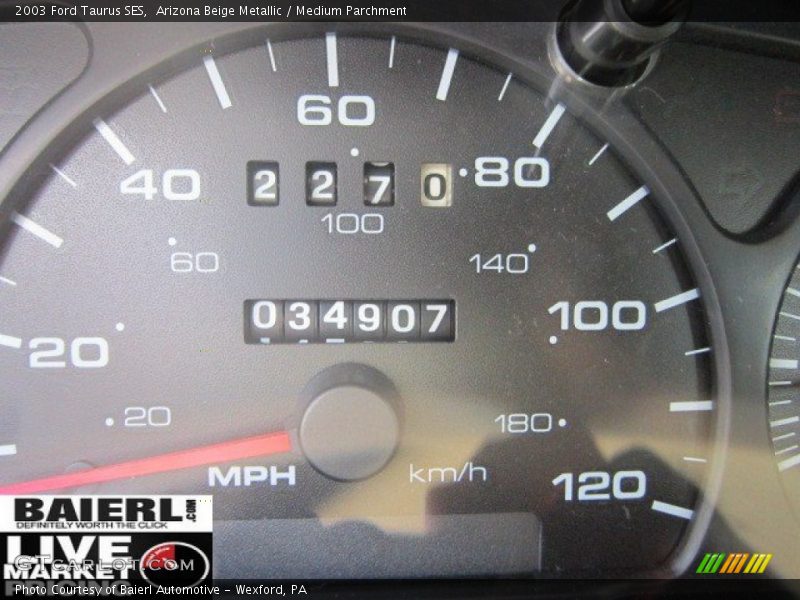 Arizona Beige Metallic / Medium Parchment 2003 Ford Taurus SES