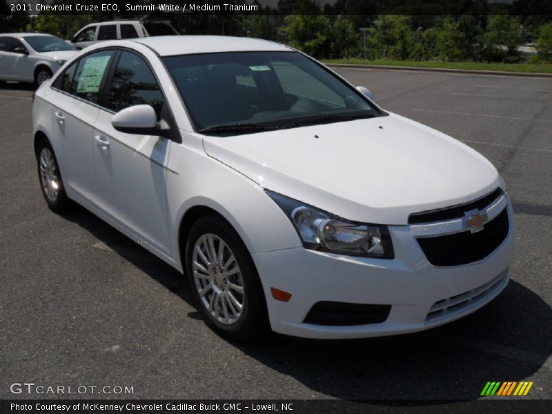 Summit White / Medium Titanium 2011 Chevrolet Cruze ECO