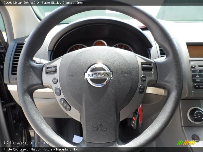Super Black / Charcoal/Steel 2008 Nissan Sentra 2.0