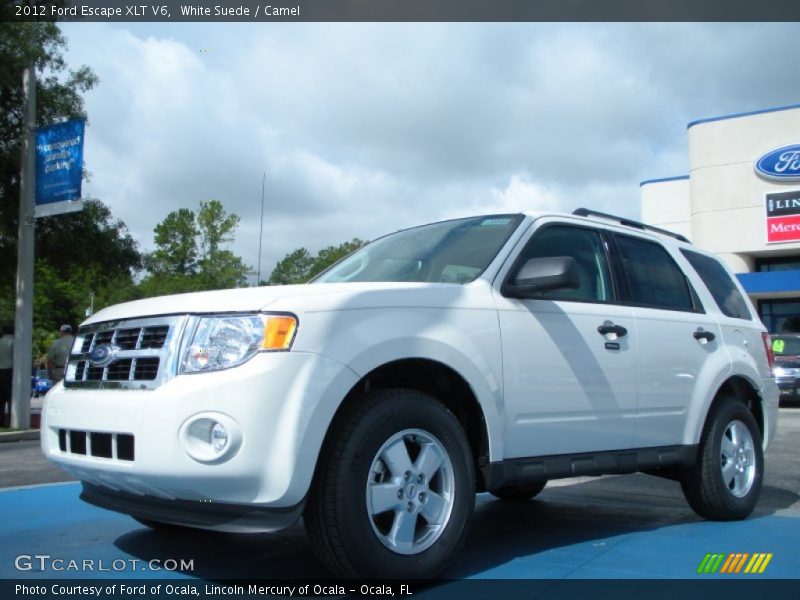 White Suede / Camel 2012 Ford Escape XLT V6