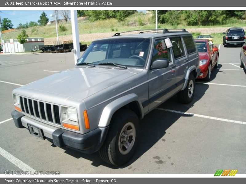 Silverstone Metallic / Agate 2001 Jeep Cherokee Sport 4x4