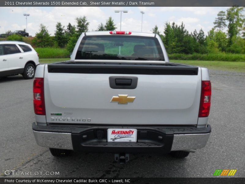 Sheer Silver Metallic / Dark Titanium 2011 Chevrolet Silverado 1500 Extended Cab