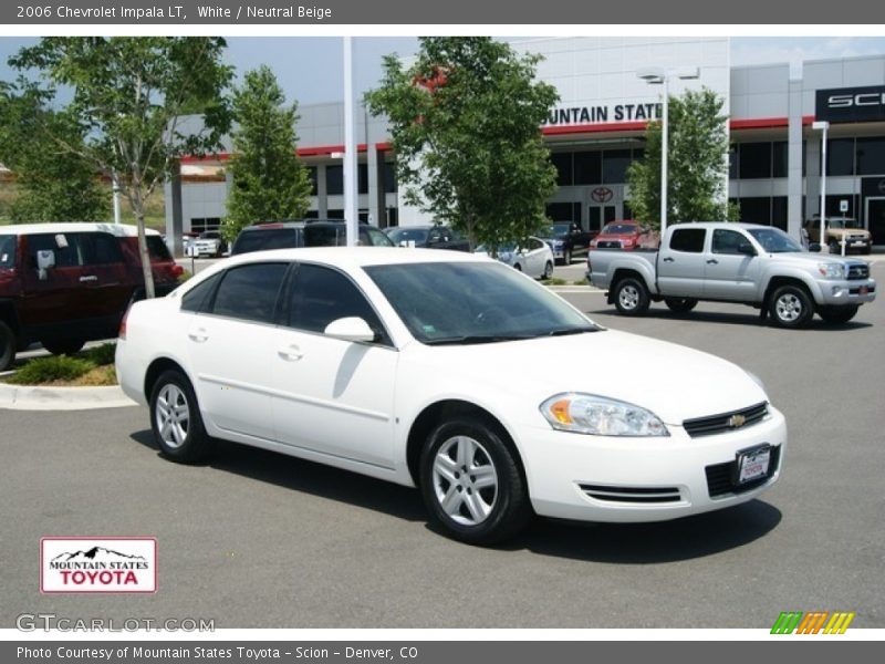 White / Neutral Beige 2006 Chevrolet Impala LT