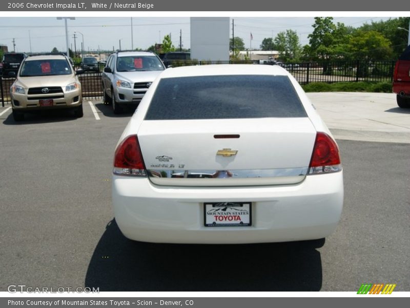 White / Neutral Beige 2006 Chevrolet Impala LT
